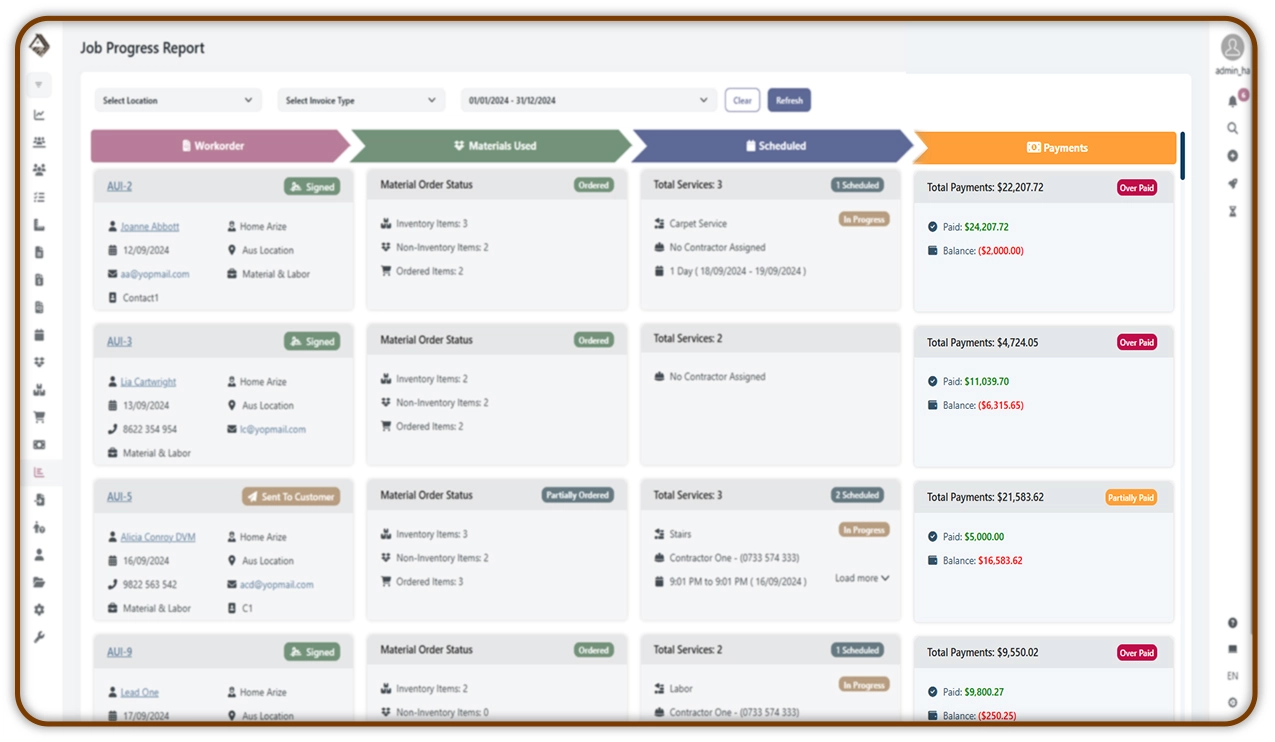 Payment Management Dashboard
