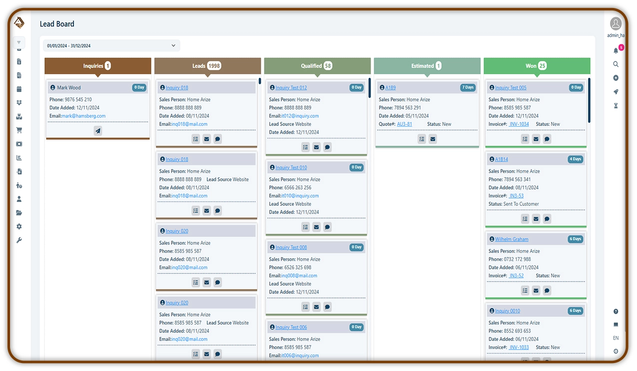 Lead Management Dashboard