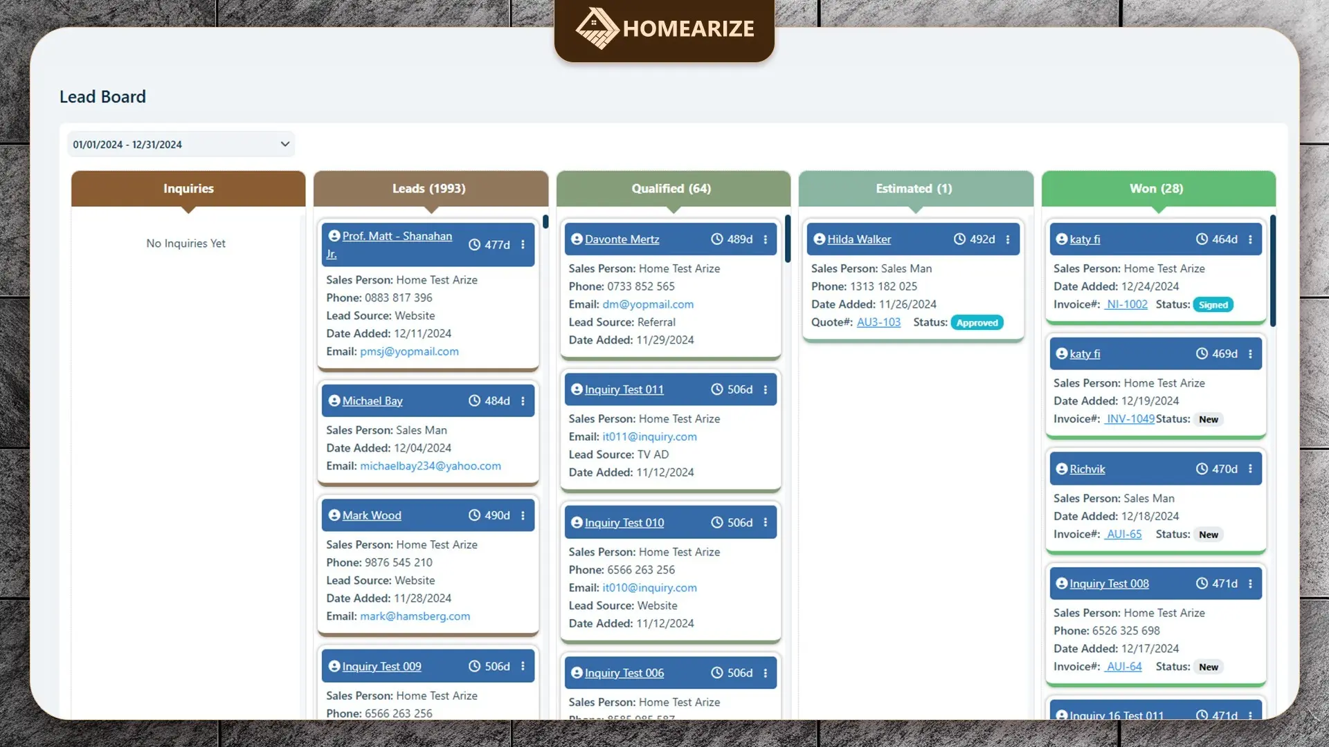 tile business CRM software
